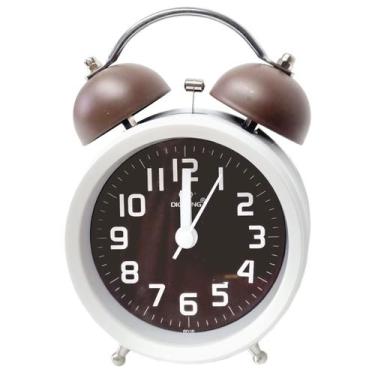 Imagem de Relogio Despertador Em Metal Retro Fashion A Pilha Cores - CLOCK FASHI
