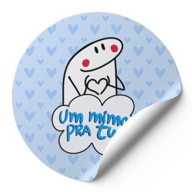 Imagem de 120 Etiquetas Redondas Adesivos Para Cliente Meme Bentô Um Mimo Para T