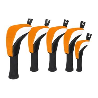 Imagem de Aymzbd 5 Pçs Headcovers de Golfe para Clubes de Madeira Resistente Ao Desgaste Moda Pro...