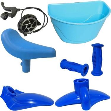 Imagem de Cestinha Banco Freio Para Lama De Bicicleta Aro 12 Nathor, Azul
