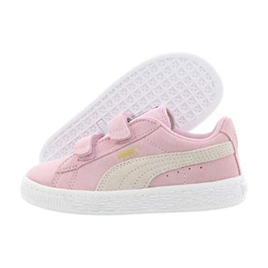 Imagem de PUMA Camurça infantil unissex 2 tiras Inf-q-K, Pink Lady-Team, ouro, 9 Little Kid