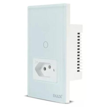 Imagem de Interruptor Wi-fi Inteligente 1 Botão e 1 Tomada Ekaza Alexa