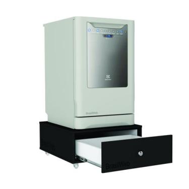 Imagem de Base Balcão Gaveta Com Rodízios Para Lavalouças BRASTEMP 8S Preto - Ma