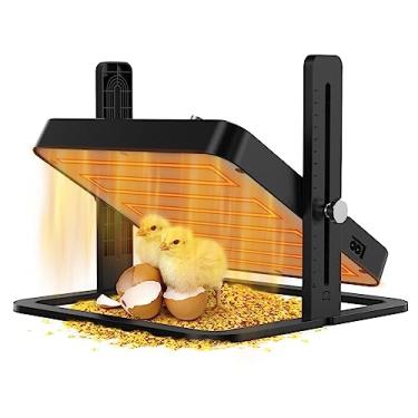 Imagem de Incubadora de ovos, chocadeira de pintinho, aquecimento de aves, 25,5 x 25,4 cm, calefator de galinheiro, altura ajustável para termostato de pintinho, 22 watts, 15 pintinhos, incubadoras para galinha