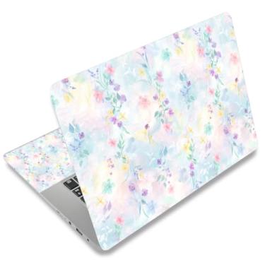 Imagem de Adesivo para laptop 12.1 13 13.3 14 15 15.6 polegadas Netbook adesivo decalque reutilizável universal notebook PC arte protetor personalizado por AORTDES (AD-NEK-83 flores coloridas)