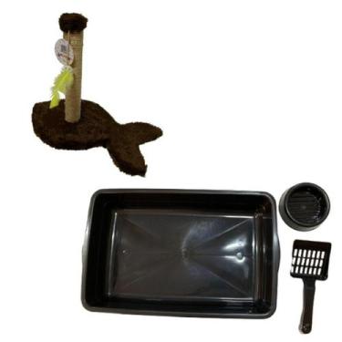 Imagem de Kit Para Gatos - Arranhador Torre E Kit Higiênico. - Nica pet