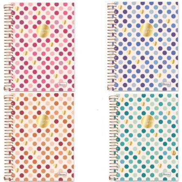 Imagem de Caderno Pequeno 1/4 Espiral Capa Dura Double Art 80 Folhas Cadersil, P