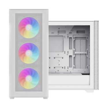 Imagem de Gabinete Gamer Gamemax Quest - Mid Tower, USB 3.2TipoC+3.0+2.0, Lateral Vidro - Branco