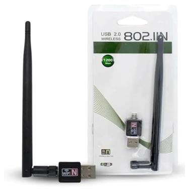 Imagem de Adaptador Wifi Usb Receptor Antena Wireless Pc E Note