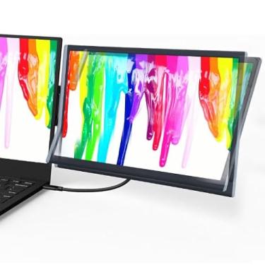Imagem de Anvazise Extensor De Monitor Para Laptop, 11,6/14,1" Tela Dupla Externa Portátil, 1920X1080 Fhd Ips, Usb-C/Hdmi, Plug And Play, Notebook (14 Polegadas-2), Preto