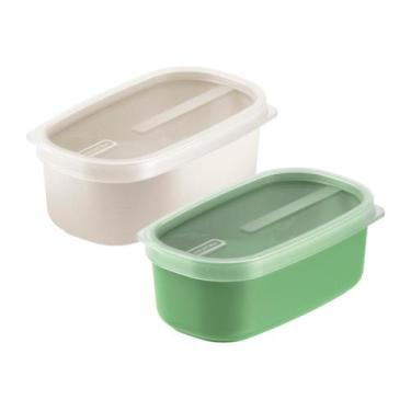 Imagem de Kit 2 Potes Tramontina Mixcolor 650ml Com Tampa Transparente 25499/901