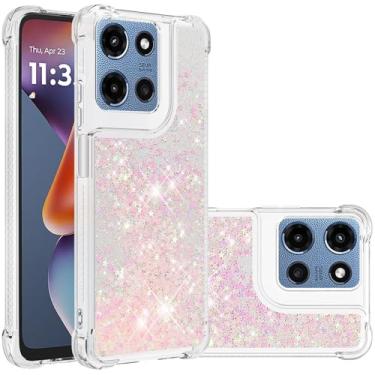 Imagem de Monwutong Capa Slim Fit para Moto G Stylus 5G 2025, TPU macio com glitter líquido efeito areia movediça capa elegante de silicone resistente, capa de proteção antiqueda para Moto G Stylus 5G 2025