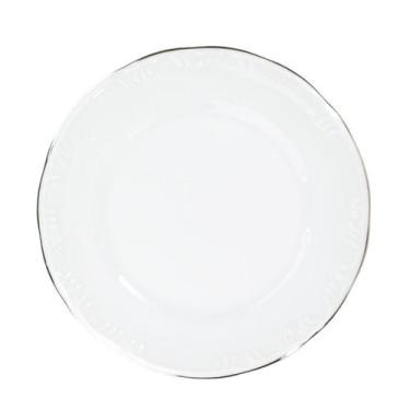 Imagem de Prato Raso 26cm Porcelana Schmidt - Dec. Filetado Prata Pomerode 0012,