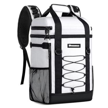 Imagem de Mochila Térmica Bolsa Bag Cooler Homem Mulher Refrigerador Marmita Quente Cerveja Gelada Viagem Praia (Branco)