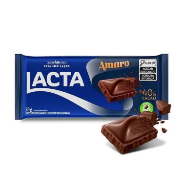 Imagem de Barra de Chocolate Amaro 40% Cacau Lacta 80g
