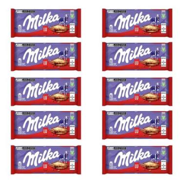 Imagem de Kit 10 Chocolate Milka - Chips Ahoy Ou Lu