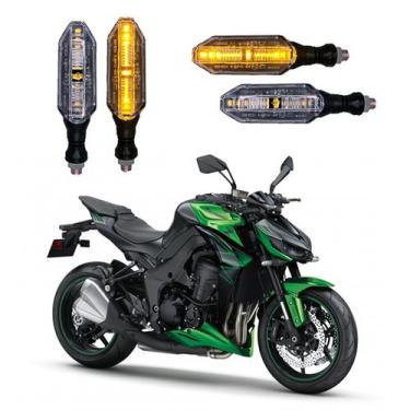 Imagem de KIT 4 Setas Esportivas Pisca de Led Modelo P26 Para Moto KAWASAKI Z 10
