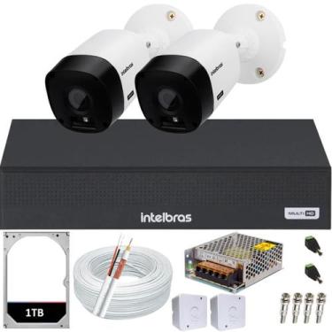 Imagem de Kit 2 Câmeras Intelbras segurança monitoramento hd 1TB