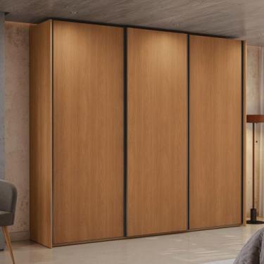 Imagem de Guarda-Roupa Casal Castelar 3 Portas 4 Gavetas Canela - Kappesberg, Ma