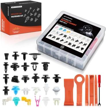 Imagem de A-Premium Kit de clipes de retenção de carro 270 peças (27 tipos) compatível com Toyota Camry 2007-2011 para-choque dianteiro para-choque capô guarnição de porta auto pino plástico conjunto de