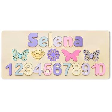 Imagem de Puzzle Toy PREHOOR Nome de madeira personalizado para crianças