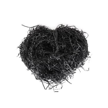 Imagem de Enchimento de papel cortado enrugado preto, papel amassado de 100 ml, enchimento de saco de cesta de presente, enchimento de almofada de grama para Natal, dia dos namorados, dia das mães, embalagem de