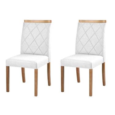 Imagem de Kit 2 Cadeiras Decorativas Sala de Jantar Luxo Anita Facto Branco - Mo