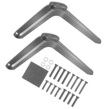 Imagem de Luxshiny 2Peças Suporte Pedestal Tv Instalação e Base Antiderrapante Suporte de Montagem Plástico Durável