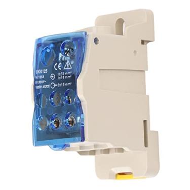 Imagem de Caixa de Junção de Energia do Trilho DIN Caixa de Distribuição do Conector do Bloco de Terminais Elétrico CA DC1000V, Caixa de Distribuição do Conector do Bloco de Terminais (125A)