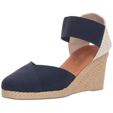 Imagem de André Assous Sandália feminina Anouka Espadrille Wedge, Azul marino, 38