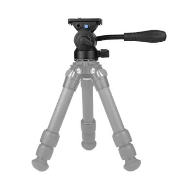 Imagem de Tangxi Cabeça de tripé de Vídeo, Cabeça de Inclinação Panorâmica de Alumínio Com Placa de Liberação Rápida de 1/4 '', Alça Ajustável, Suporte Giratório de 360 ​​° e Inclinação de 90 °