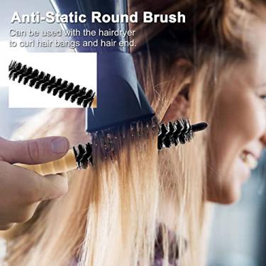 Imagem de Yinhing Pente Modelador de Cabelo Ondulado, Rolo Antiestático, Escova Redonda, Pente de Cabelo para Secagem por Sopro, Estilo de para Salão de Beleza, Uso Doméstico, Madeira,