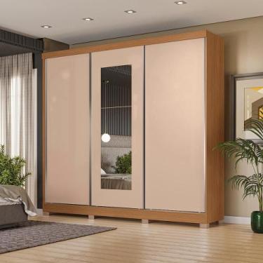 Imagem de Guarda-Roupa Casal Kappesberg 3 Portas Reversíveis de Correr 3 Espelho