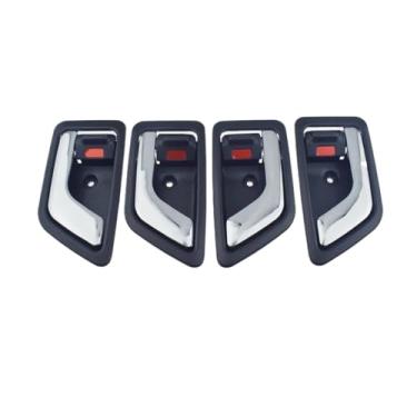 Imagem de 4 unidades de carro preto dentro das maçanetas das portas internas esquerda direita do passageiro compatível com Hyundai Getz/Click/TB 2002 2003 2004 2005 2006 2007 2008 2009(Type A 4pcs)