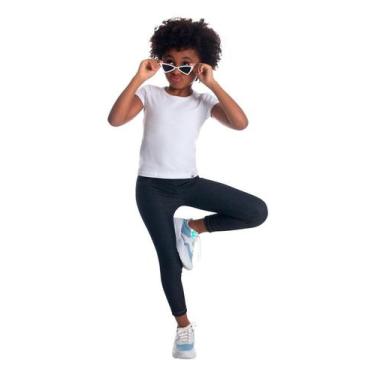 Imagem de Calça legging básica infantil menina de cotton jeans Brandili, 1, Pret