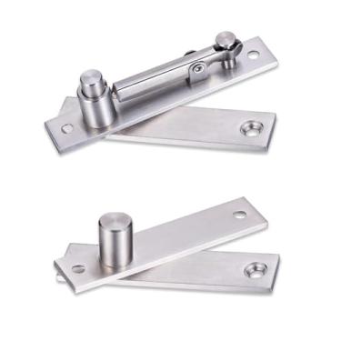 Imagem de Mengshi Dobradiça pivô invisível resistente, dobradiças ocultas de aço inoxidável 304 para portas secretas giratórias de 360°, portas de estante