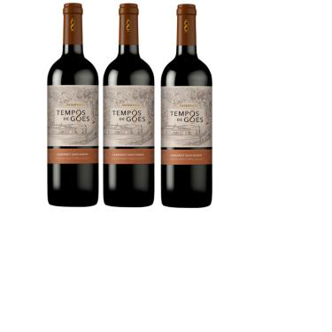 Imagem de Kit Vinho Tempos de Góes Cabernet Sauvignon Suave 750ml 3uni