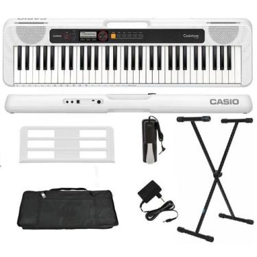 Imagem de Teclado Casio CT-S200 61 Teclas Branco + Suporte + Capa + Pedal
