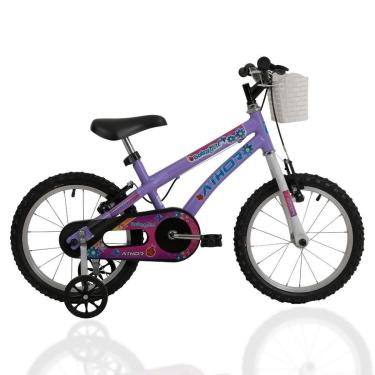 Imagem de Bicicleta Infantil Aro 16 Athor Baby Girl C/Rodinha Violeta-Unissex