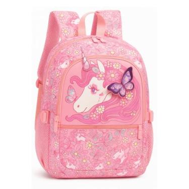 Imagem de Mochila Escolar Costa Acolchoada Menina Juvenil Reforçada Média Espaço