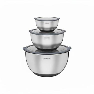 Imagem de Conjunto de 3 Bowls Tramontina Cucina em Aço Inox com Tampa