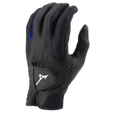 Imagem de Mizuno Luva de golfe masculina RainFit 2018, par, preto/azul royal, pequena
