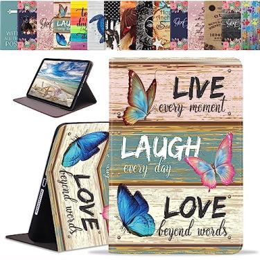 Imagem de ERWYTYIOI Capa para tablet Samsung Galaxy Tab S6 Lite 10,4 polegadas 2022/2020 [SM-P610/P613/P615/P619], capa inteligente fina de couro PU com suporte e despertar/hibernar automaticamente, citação