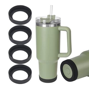 Imagem de 4 peças de tampas de garrafa para copo Stanley Adventure Quencher 1,134 g, bota de silicone antiderrapante, acessórios para copo Stanley