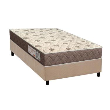 Imagem de Conjunto Box Solteiro: Colchão Espuma Orthoflex D28 Comfortpedic + Base CRC Suede Clean(88x188)