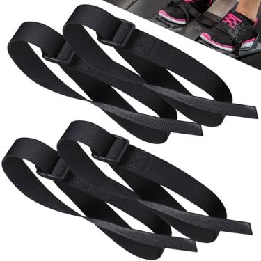 Imagem de Seenelling Correias ajustáveis para pés para máquina de remo compatíveis com Concept 2 Rower Fitness, pacote com 4 alças reutilizáveis de substituição