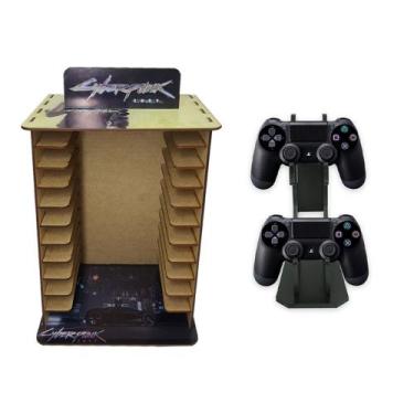 Imagem de Porta 11 Jogos Físico Gamer Cp + Suporte Controle 22x16,3x29,4 Mdf Mad