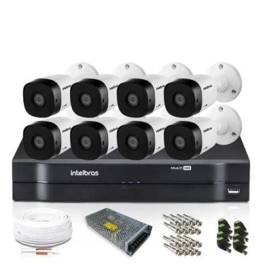 Imagem de Kit CFTV Intelbras com 8 Câmeras Bullet 720p DVR 16 Canais