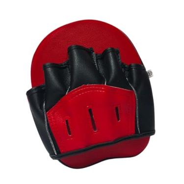 Imagem de Dynwave Almofada de boxe alvo foco almofada ergonômica boxe almofada de perfuração luvas de perfuração curvas para treinamento prática sparring dojo karate, Vermelho E Preto