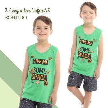 Imagem de Kit 4 Peças Sortidas  2 Conjuntos Verão Menino - Bykyko, 1